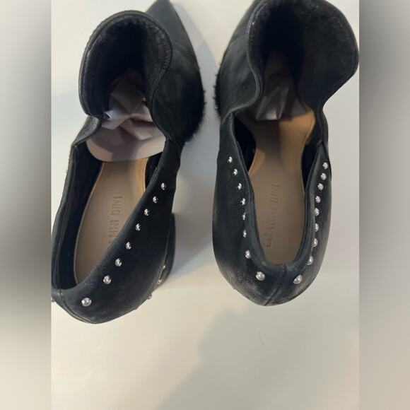 Gianni Bini Women’s Daveigh Black Suede Studded Western Booties Pointed Toe 9.5M - Picture 6 of 9